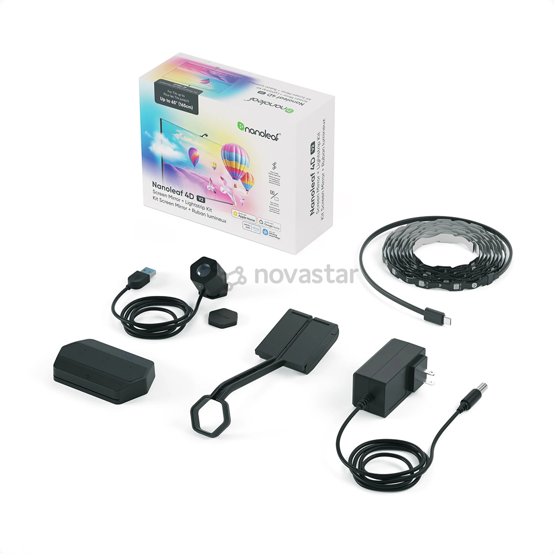 Nanoleaf 4D v2 Screen Mirror + Lightstrip Kit, up to 65″ - Lighting Kit