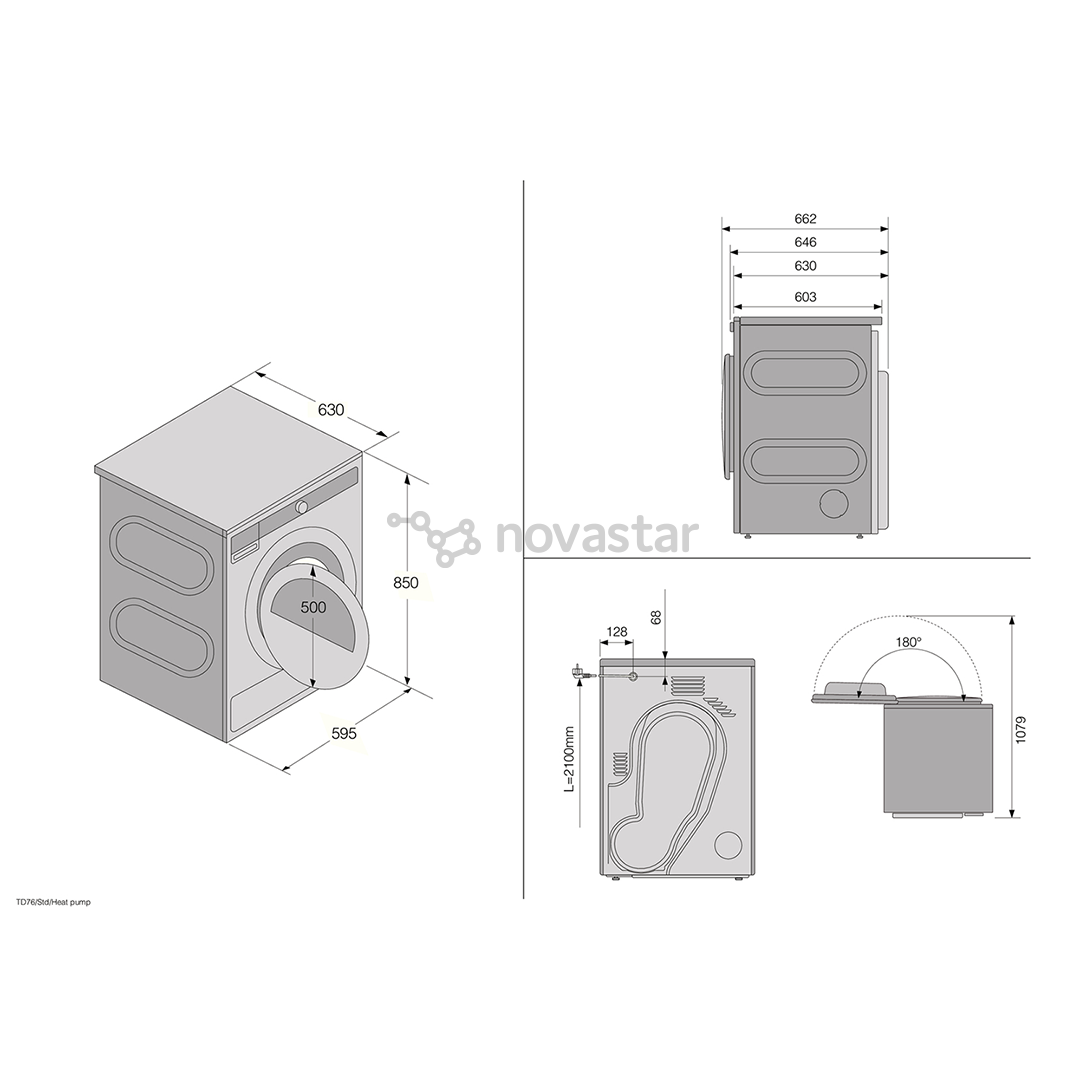 Asko, 8 kg, gylis 63 cm - Džiovyklė