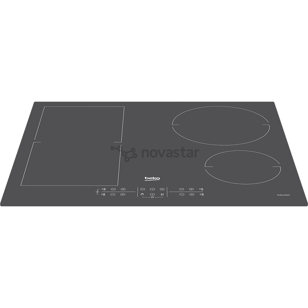 Beko IndyFlex, plotis 60 cm, tamsiai pilka - Įmontuojama indukcinė kaitlentė