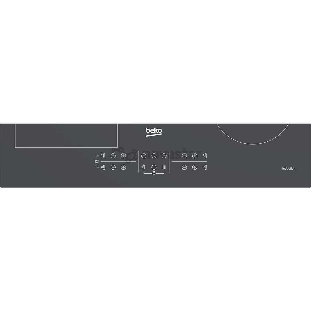 Beko IndyFlex, plotis 60 cm, tamsiai pilka - Įmontuojama indukcinė kaitlentė