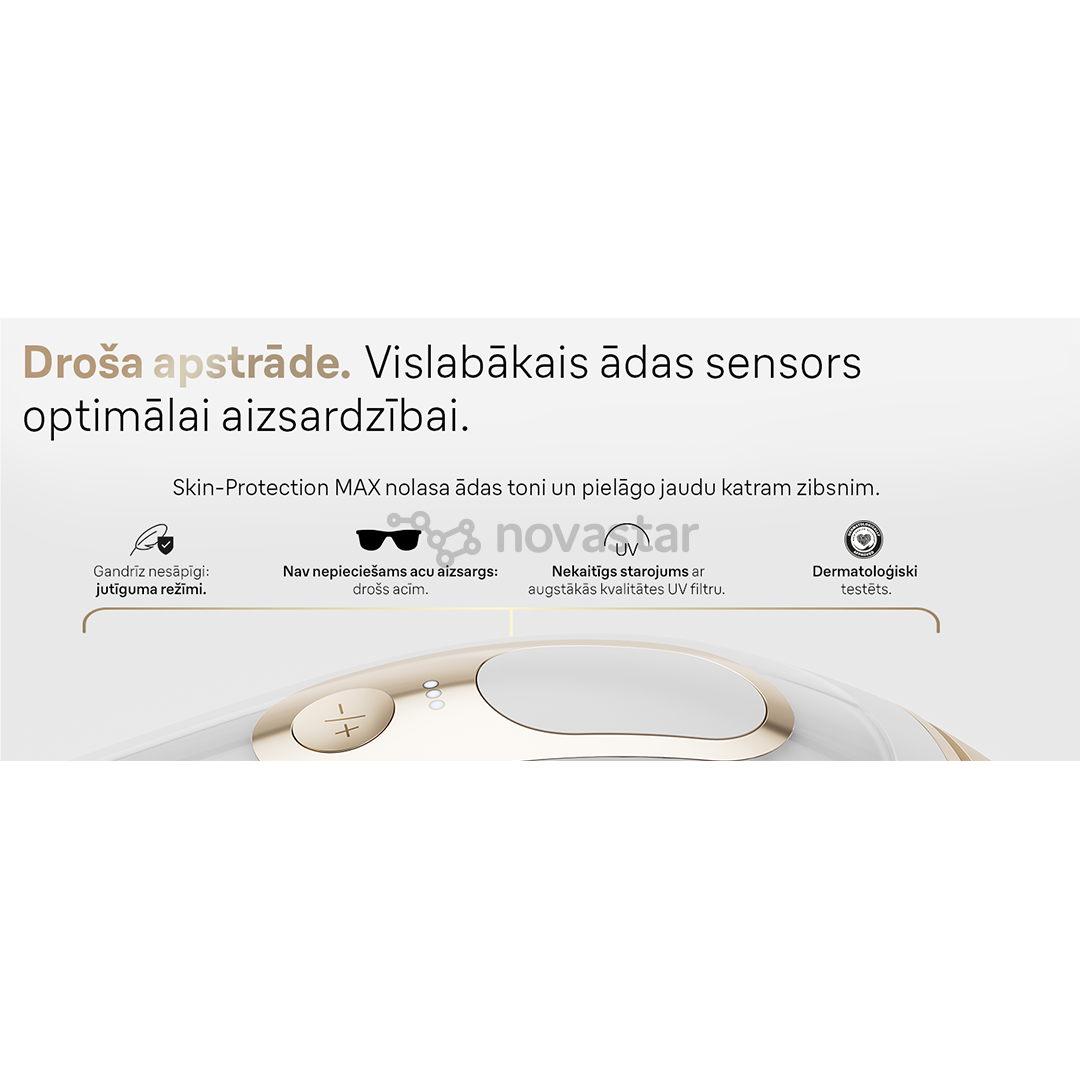 Braun Silk-expert Pro 5, baltas/aukso spalvos - Fotoepiliatorius