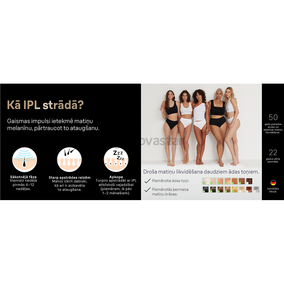 Braun Silk-expert Pro 5, baltas/aukso spalvos - Fotoepiliatorius