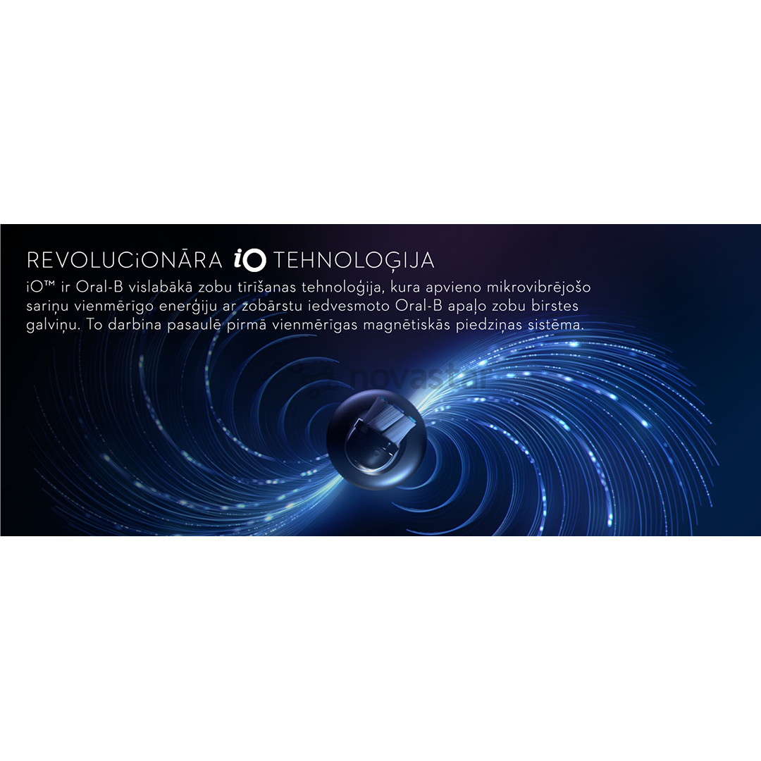 Braun Oral-B iO 10, juodas - Elektrinis dantų šepetėlis