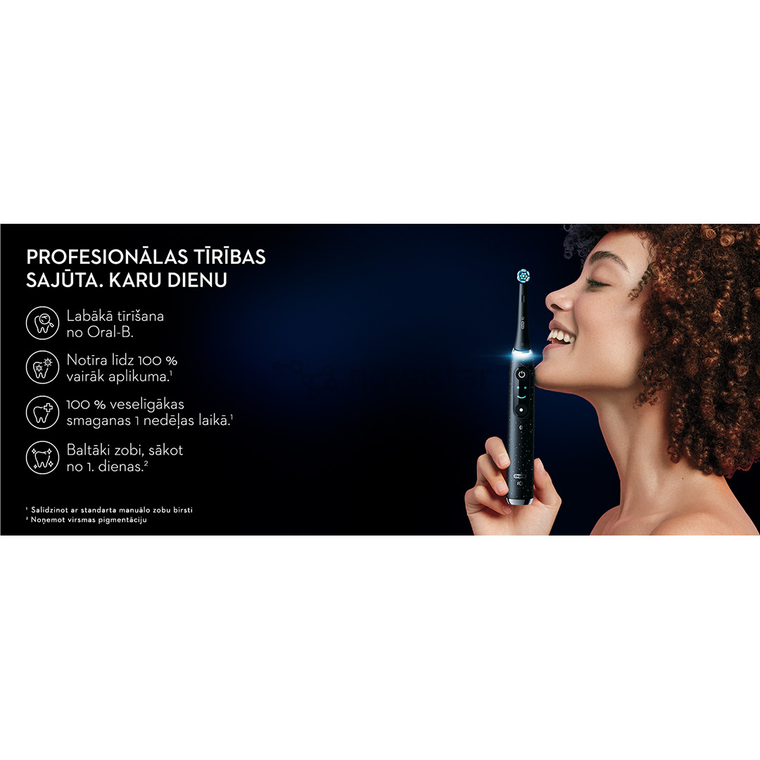Braun Oral-B iO 10, juodas - Elektrinis dantų šepetėlis