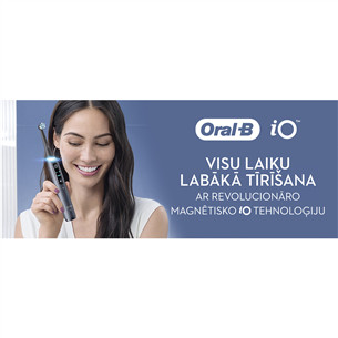 Braun Oral-B iO 8, su kelioniniu dėklu, juodas/pilkas - Elektrinis dantų šepetėlis