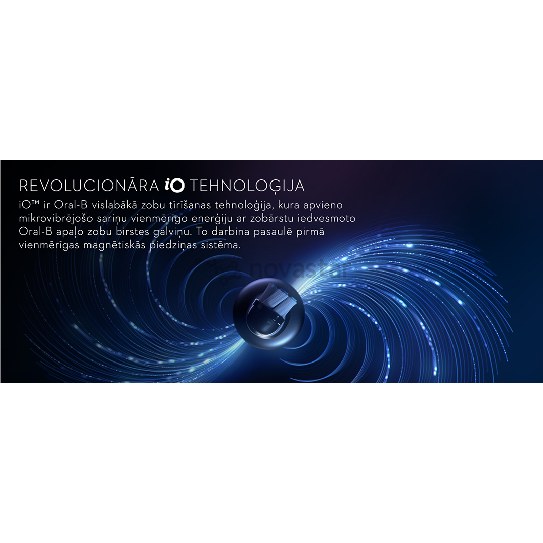 Braun Oral-B iO 8, su kelioniniu dėklu, juodas/pilkas - Elektrinis dantų šepetėlis