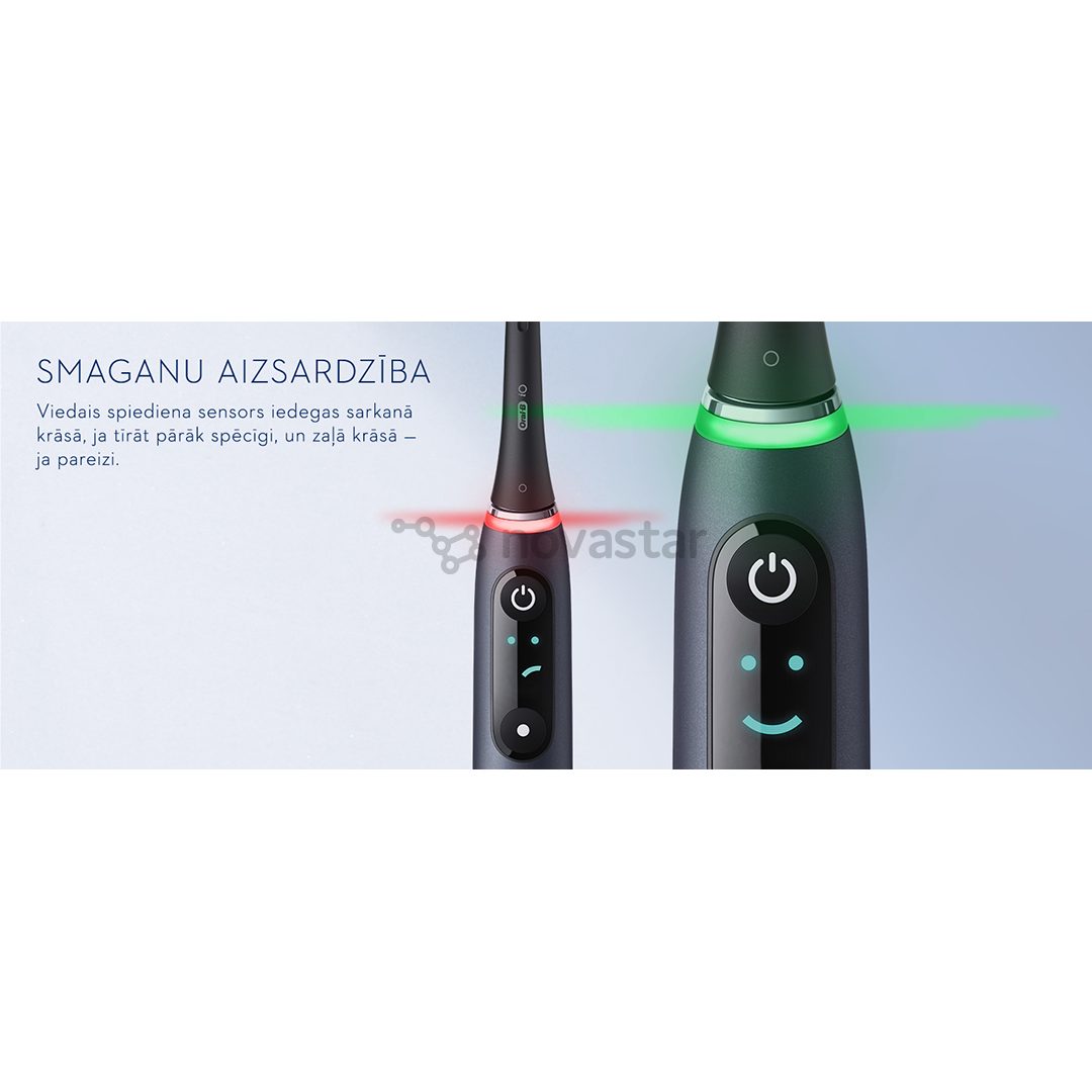 Braun Oral-B iO 8, su kelioniniu dėklu, juodas/pilkas - Elektrinis dantų šepetėlis