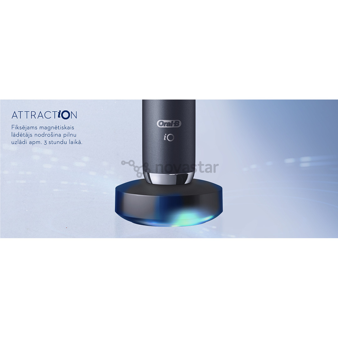 Braun Oral-B iO 8, su kelioniniu dėklu, juodas/pilkas - Elektrinis dantų šepetėlis