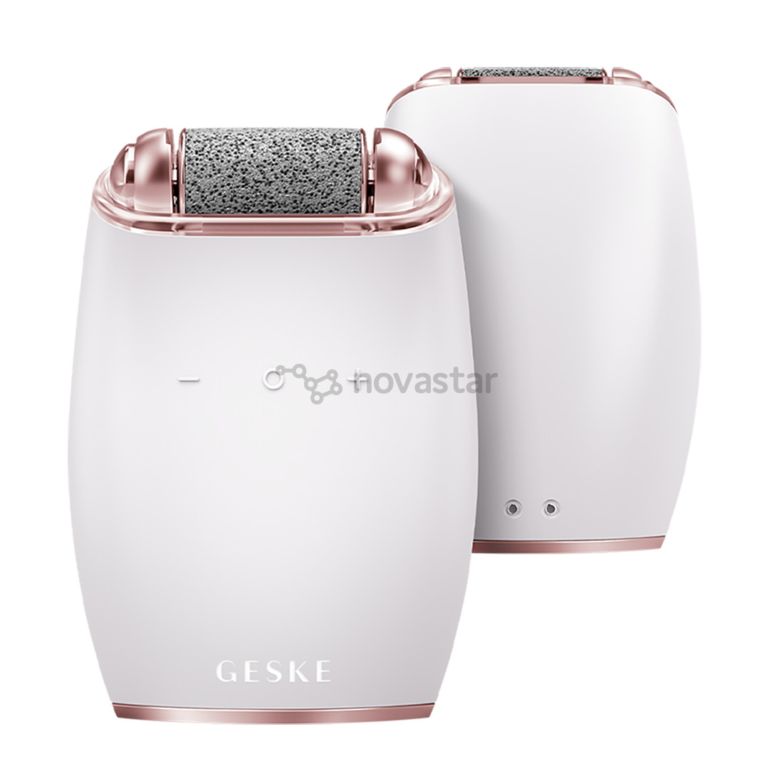 Geske SmartAppGuided, 7-in1, white/pink - Electric pumice foot smoothing roller