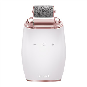 Geske SmartAppGuided, 7-in1, white/pink - Electric pumice foot smoothing roller