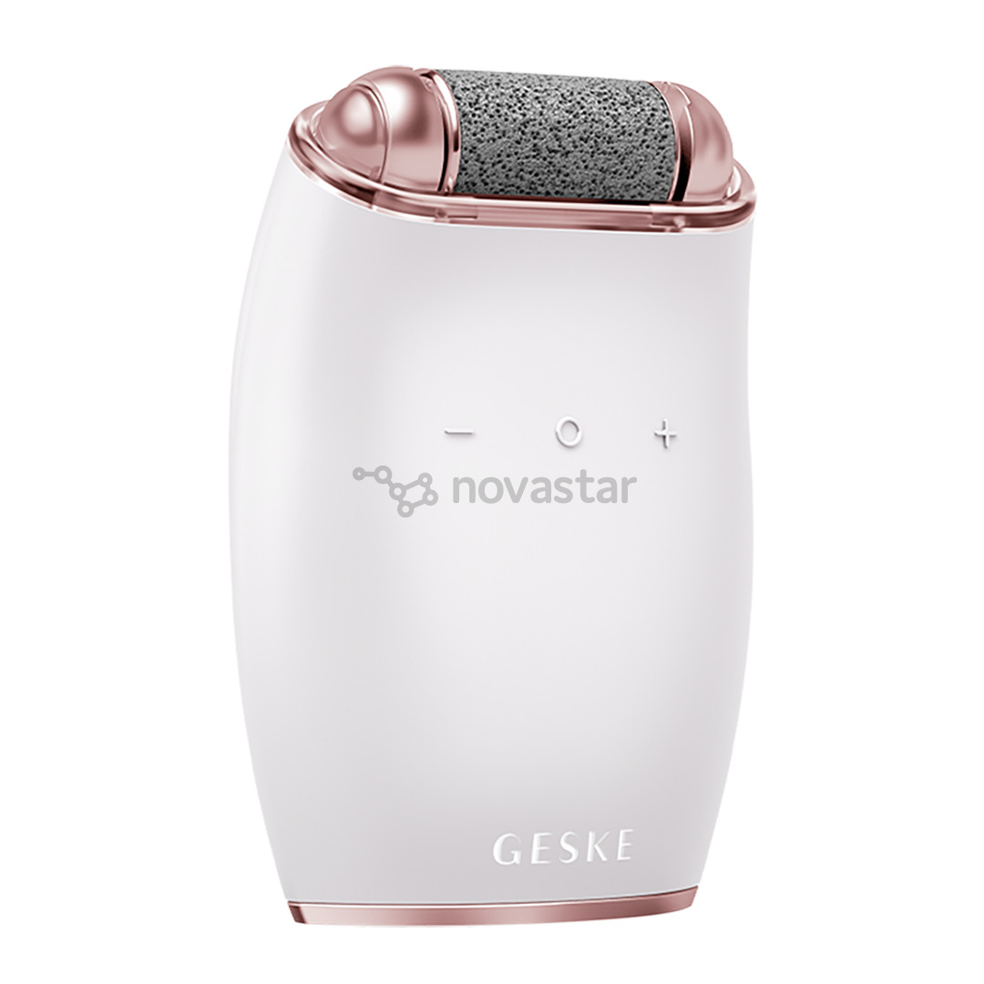Geske SmartAppGuided, 7-in1, white/pink - Electric pumice foot smoothing roller
