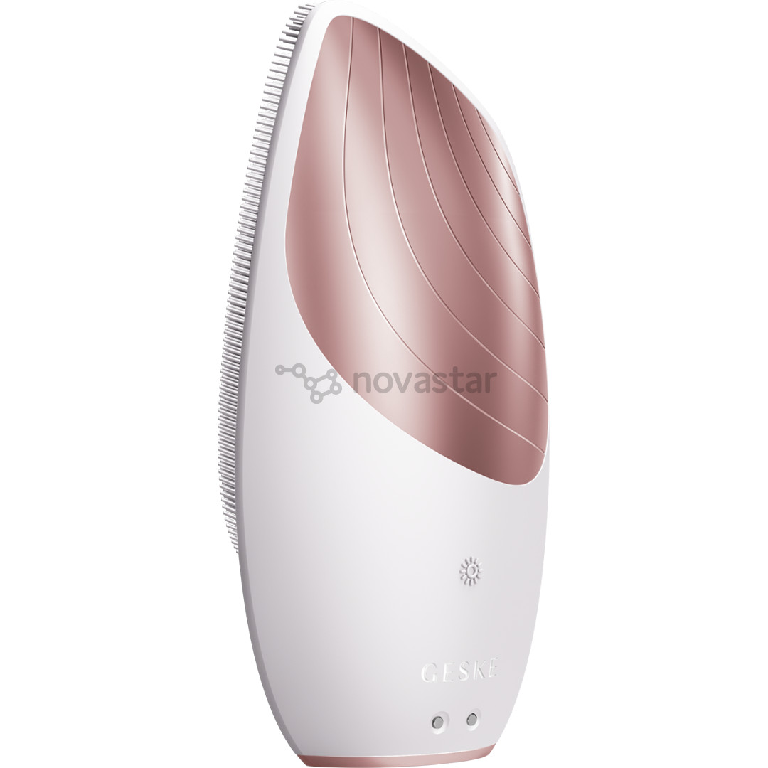 Geske Sonic Thermo Facial Brush | 6 in 1, white/pink - Facial skincare device