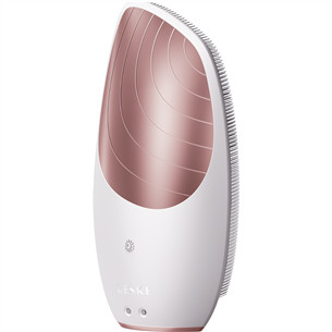 Geske Sonic Thermo Facial Brush | 6 in 1, white/pink - Facial skincare device