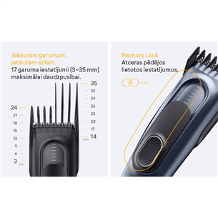 Plaukų kirpimo mašinėlė Braun Hair Clipper Series 5, juoda