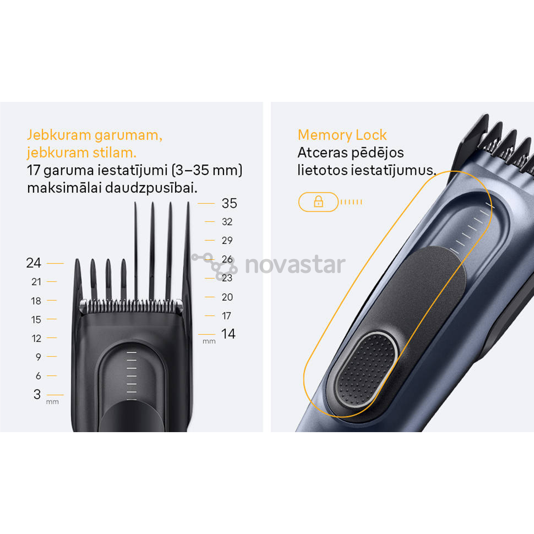 Plaukų kirpimo mašinėlė Braun Hair Clipper Series 5, juoda