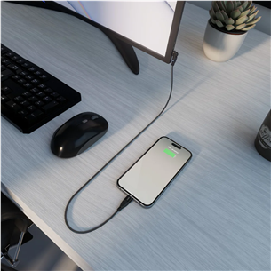 SBS Flexi, 60 W, 1 m, USB-C, gray - Cable