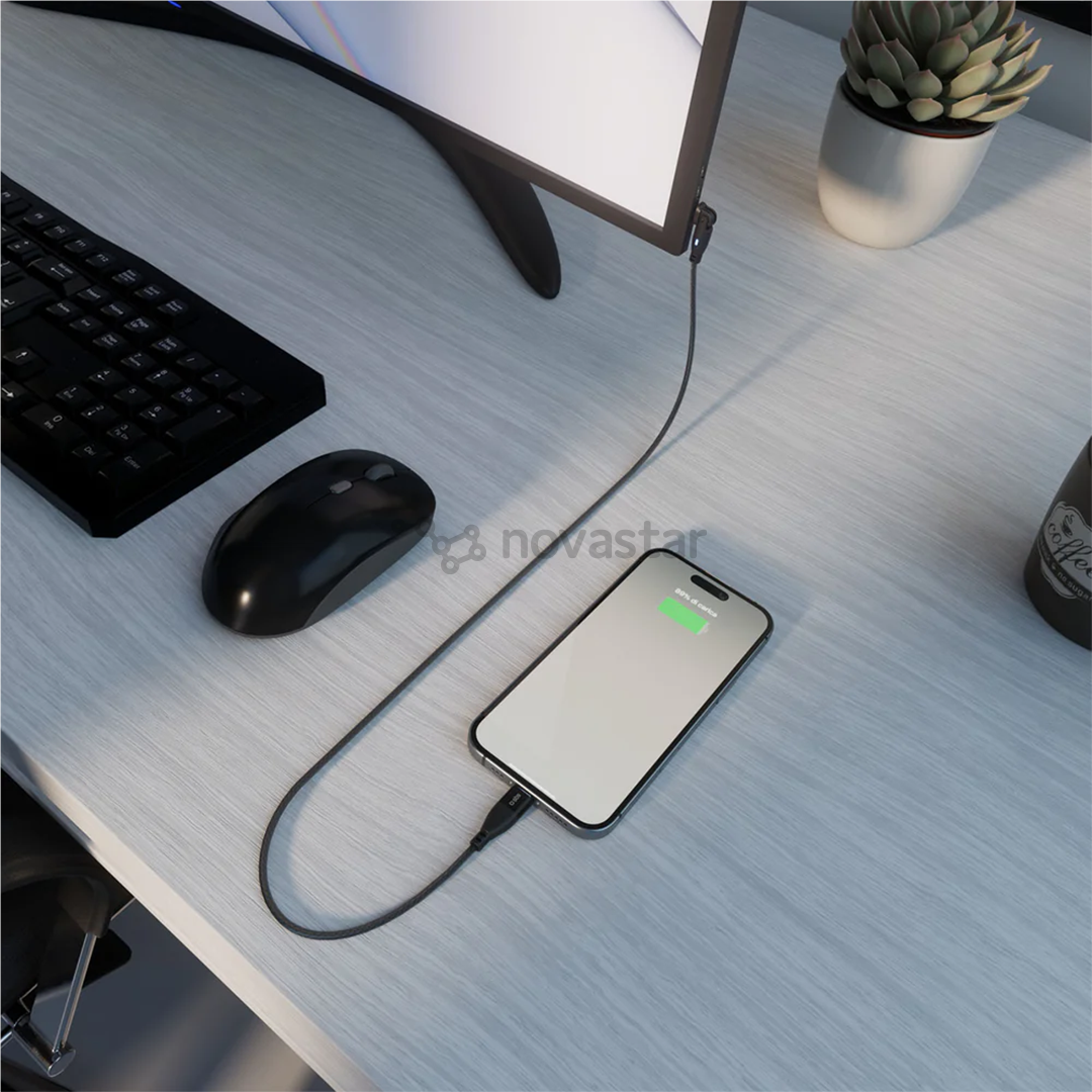 SBS Flexi, 60 W, 1 m, USB-C, gray - Cable