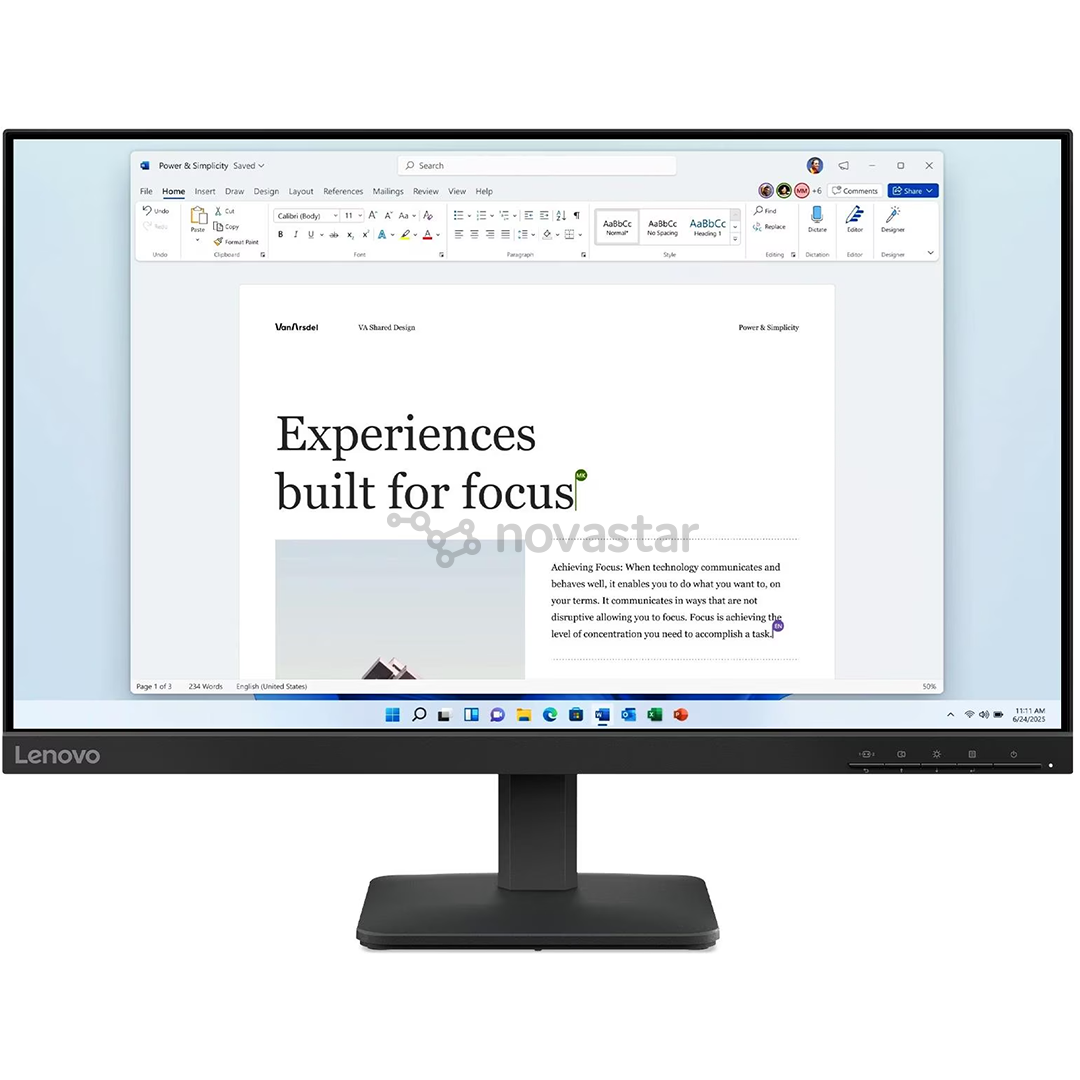 Lenovo L24-4e, 24'', FHD, IPS, 100 Hz, raven black - Monitor