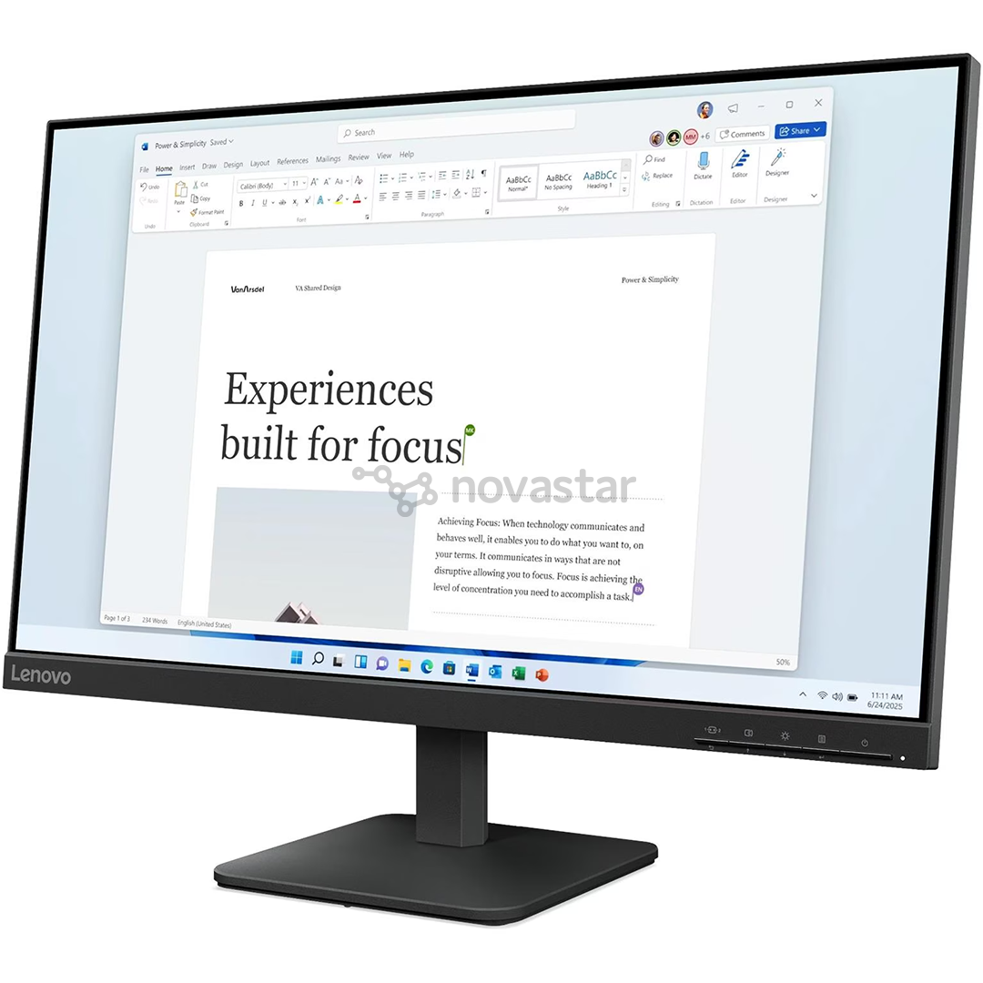 Lenovo L24-4e, 24'', FHD, IPS, 100 Hz, raven black - Monitor