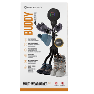 Hedgehog Buddy, 4x4, black - Shoe dryer