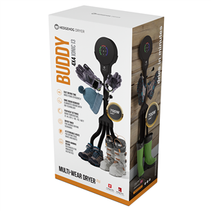 Hedgehog Buddy, 4x4, black - Shoe dryer