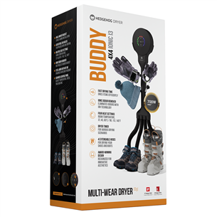 Hedgehog Buddy, 4x4, black - Shoe dryer