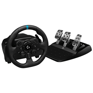 Logitech G923 + Driving Force Shifter, PC, PlayStation, juodas - Žaidimų vairas