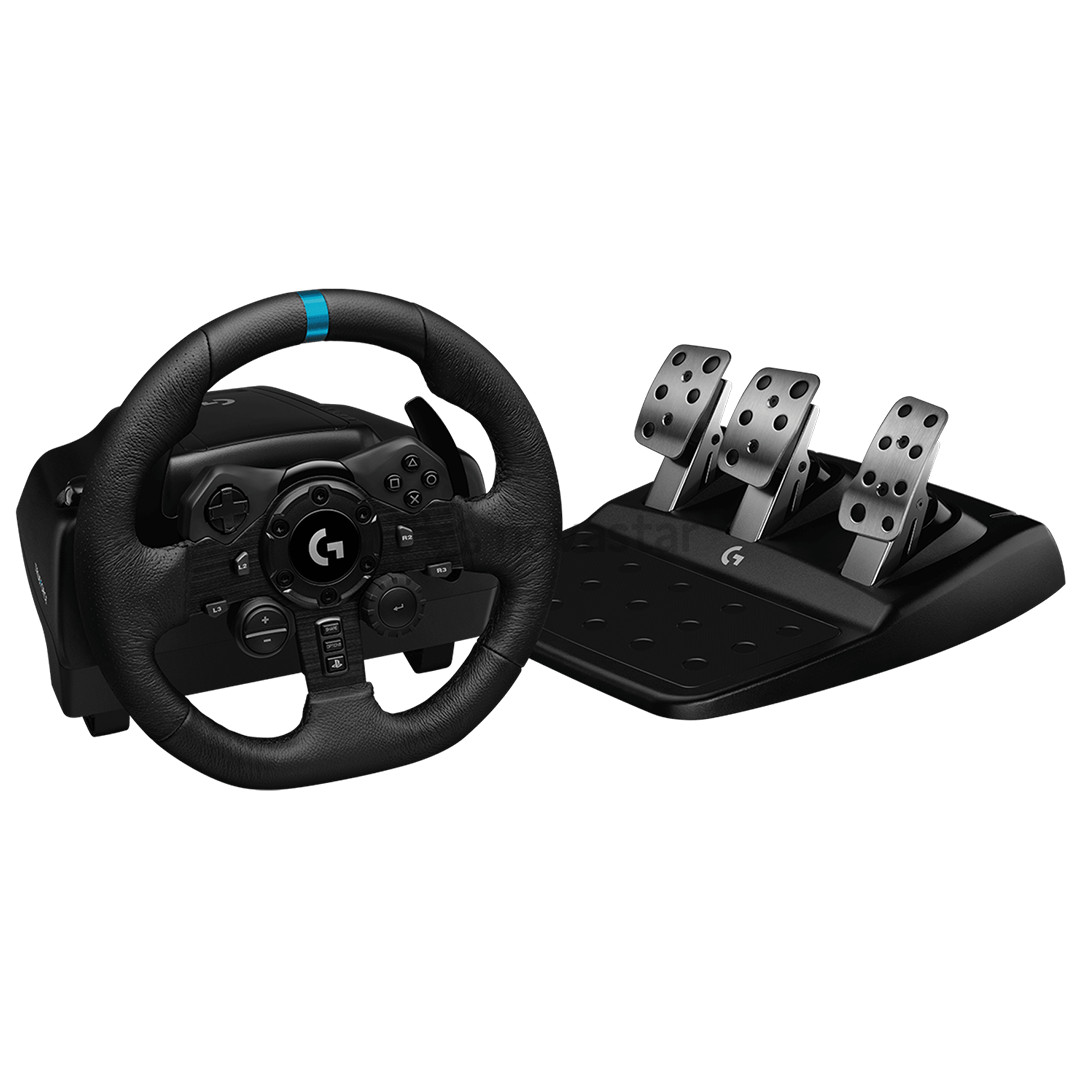 Logitech G923 + Driving Force Shifter, PC, PlayStation, juodas - Žaidimų vairas