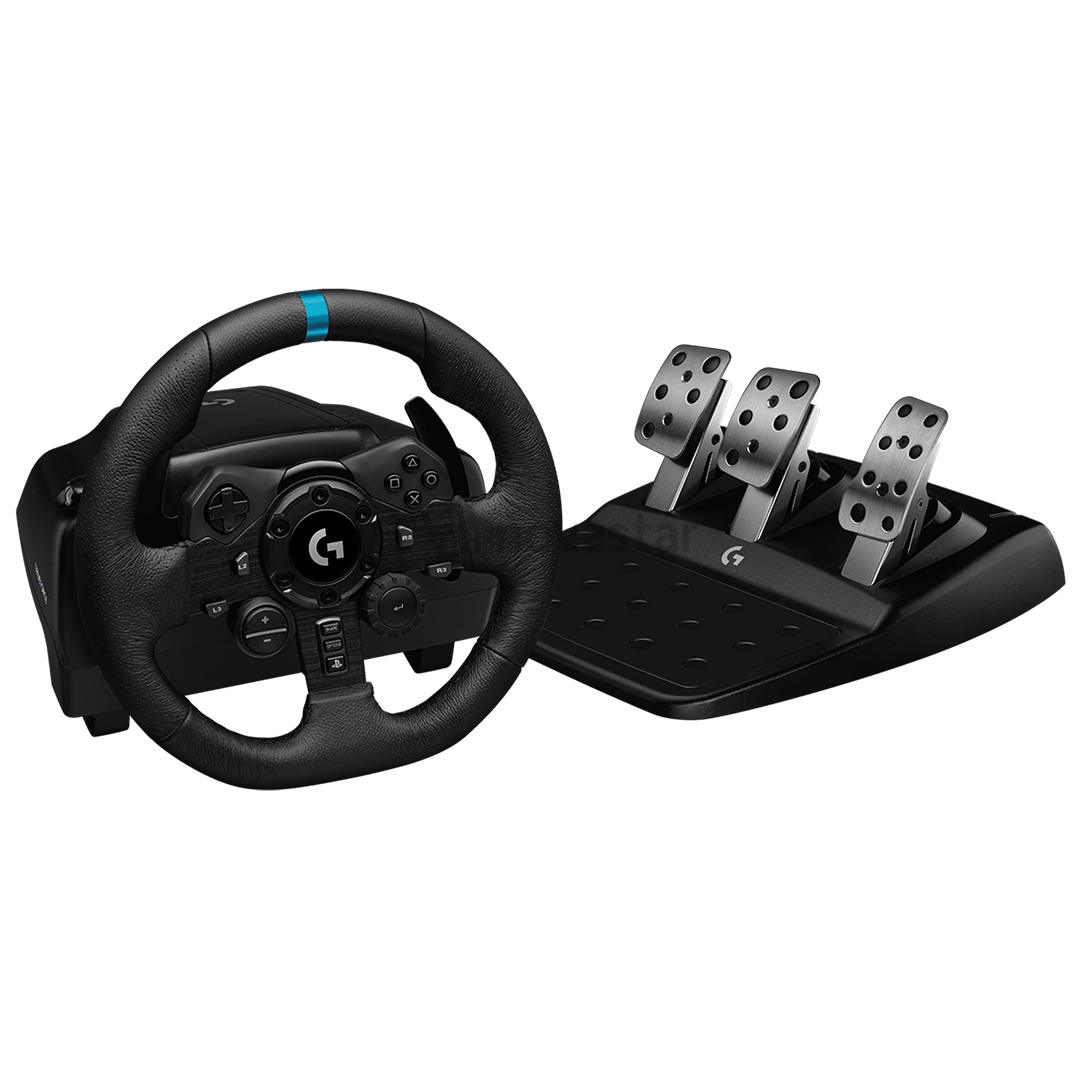 Logitech G923 + Driving Force Shifter, PC, PlayStation, juodas - Žaidimų vairas