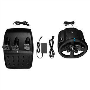 Logitech G923 + Driving Force Shifter, PC, PlayStation, juodas - Žaidimų vairas