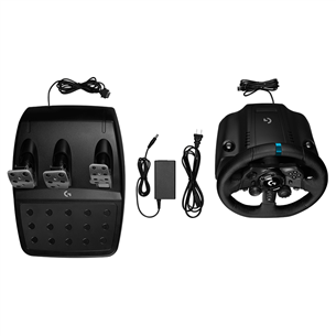 Logitech G923 + Driving Force Shifter, PC, PlayStation, juodas - Žaidimų vairas