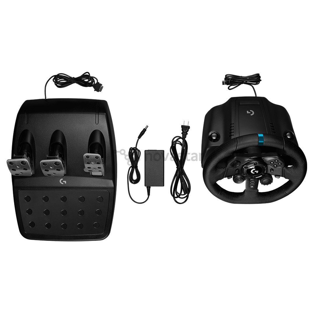 Logitech G923 + Driving Force Shifter, PC, PlayStation, juodas - Žaidimų vairas