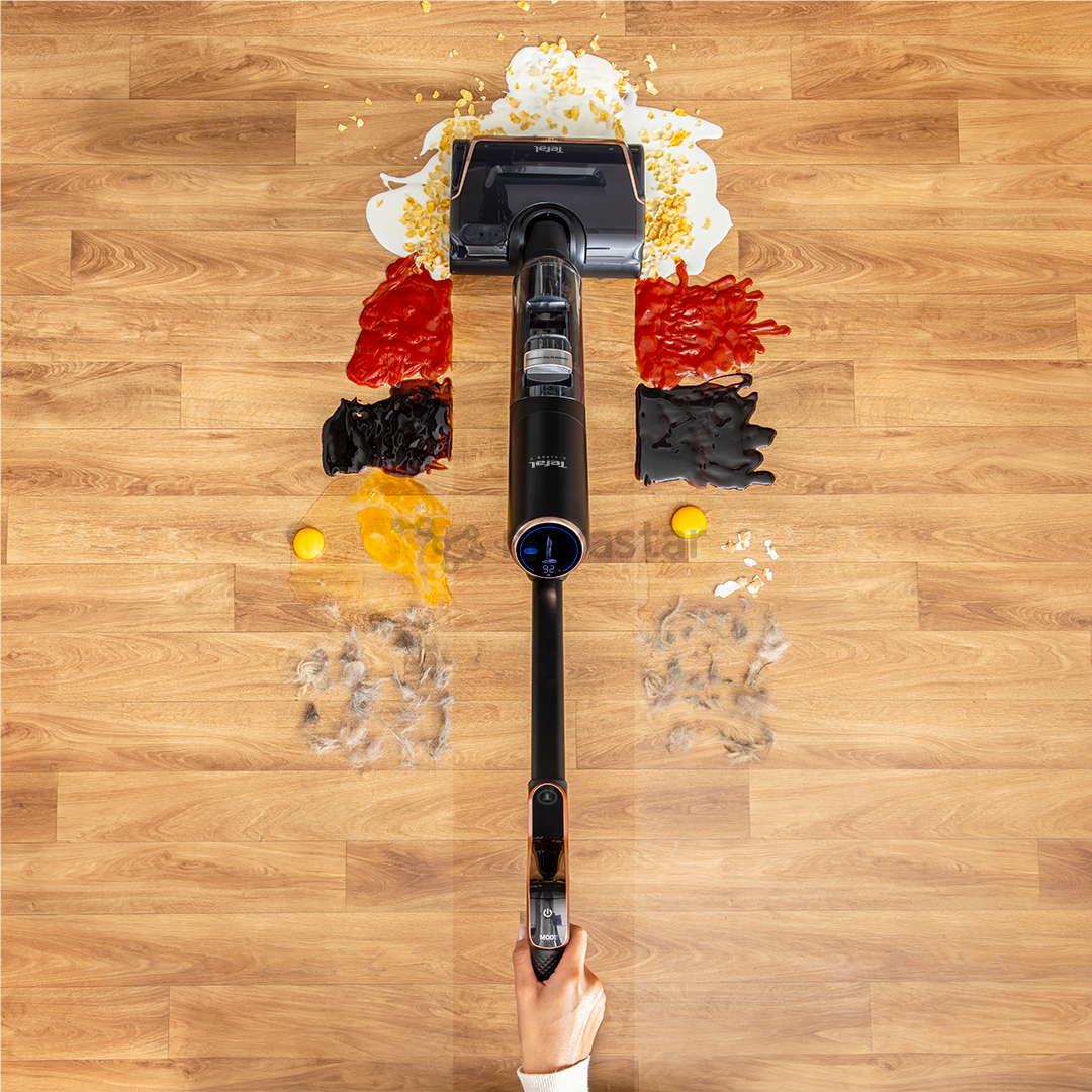 Tefal X-Clean 7, влажная уборка, черный/золотистый - Беспроводной пылесос для твердых полов