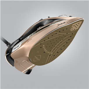 Tefal Ultimate Pure, 3200 W, juodas/aukso spalvos - Garinis lygintuvas