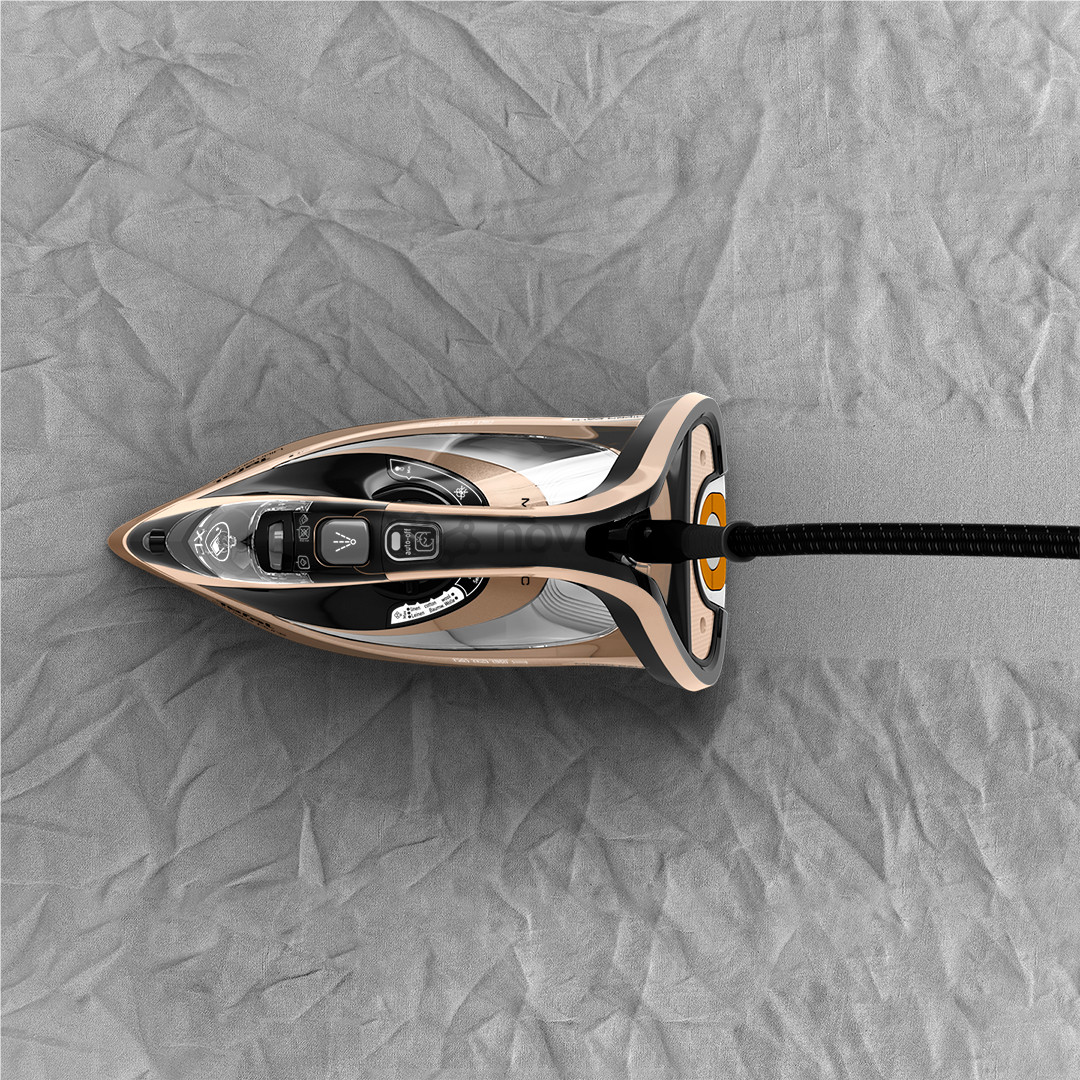 Tefal Ultimate Pure, 3200 W, juodas/aukso spalvos - Garinis lygintuvas