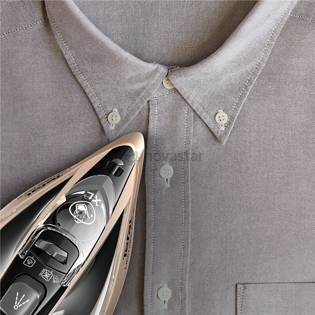 Tefal Ultimate Pure, 3200 W, juodas/aukso spalvos - Garinis lygintuvas