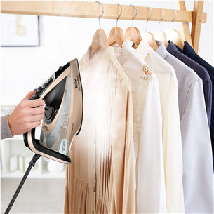 Tefal Ultimate Pure, 3200 W, juodas/aukso spalvos - Garinis lygintuvas