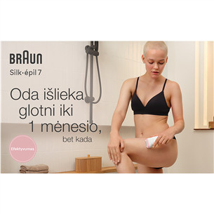 Braun Silk epil 7, сухое и влажное использование, белый/розовый - Эпилятор