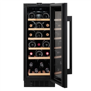 Electrolux 500 Series, 20 butelių , aukštis 82 cm, juodas - Įmontuojamas vyno šaldytuvas