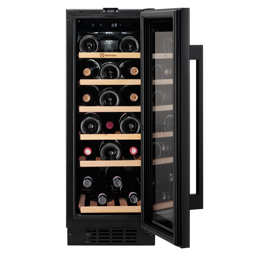 Electrolux 500 Series, 20 butelių , aukštis 82 cm, juodas - Įmontuojamas vyno šaldytuvas