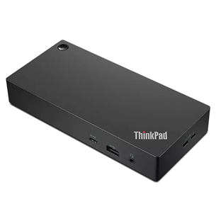 Lenovo ThinkPad Universal USB-C Dock, juoda - Universalių jungčių stotelė nešiojamam kompiuteriui 40AY0090MX