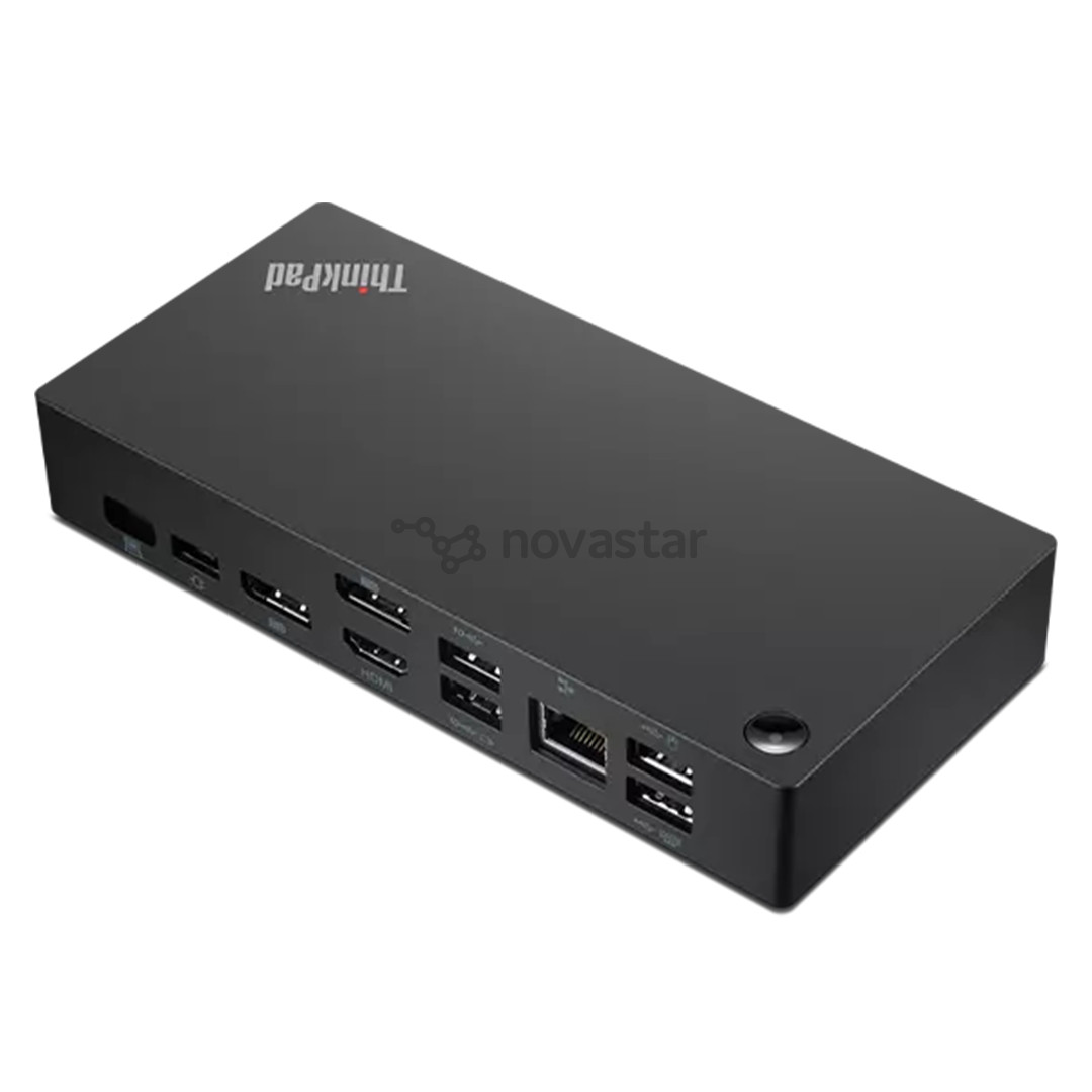 Lenovo ThinkPad Universal USB-C Dock, juoda - Universalių jungčių stotelė nešiojamam kompiuteriui