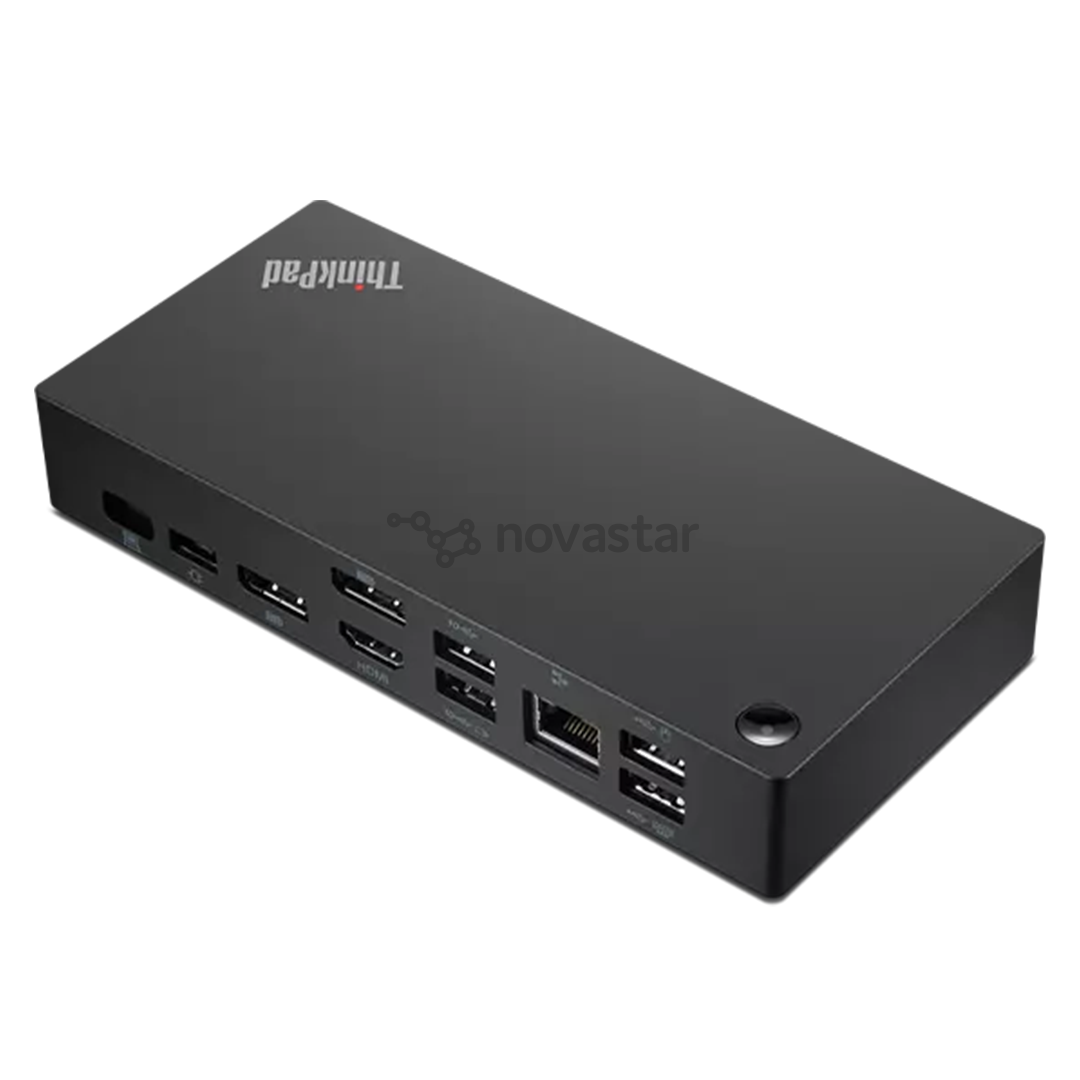 Lenovo ThinkPad Universal USB-C Dock, juoda - Universalių jungčių stotelė nešiojamam kompiuteriui