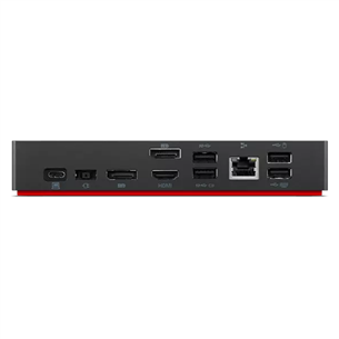 Lenovo ThinkPad Universal USB-C Dock, juoda - Universalių jungčių stotelė nešiojamam kompiuteriui
