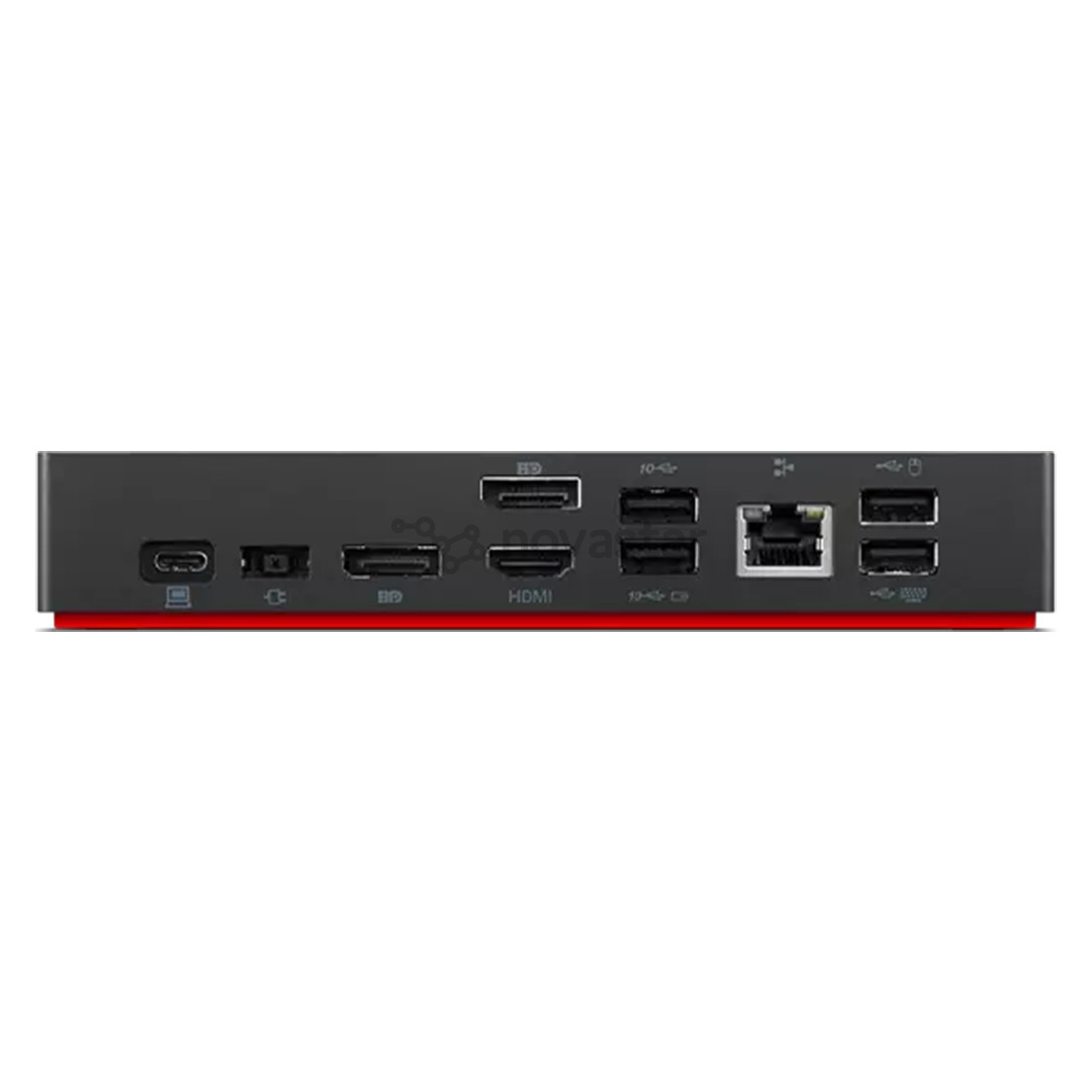 Lenovo ThinkPad Universal USB-C Dock, juoda - Universalių jungčių stotelė nešiojamam kompiuteriui