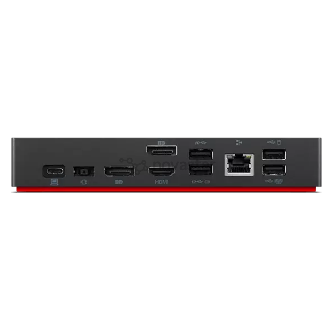 Lenovo ThinkPad Universal USB-C Dock, juoda - Universalių jungčių stotelė nešiojamam kompiuteriui
