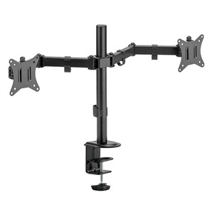 Deltaco Dual Desk Mount, 13-32'', juodas - Monitoriaus laikiklis