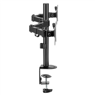 Deltaco Dual Desk Mount, 13-32'', juodas - Monitoriaus laikiklis