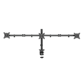 Deltaco Triple Desk Mount, 13-27'', juodas - Monitoriaus laikiklis