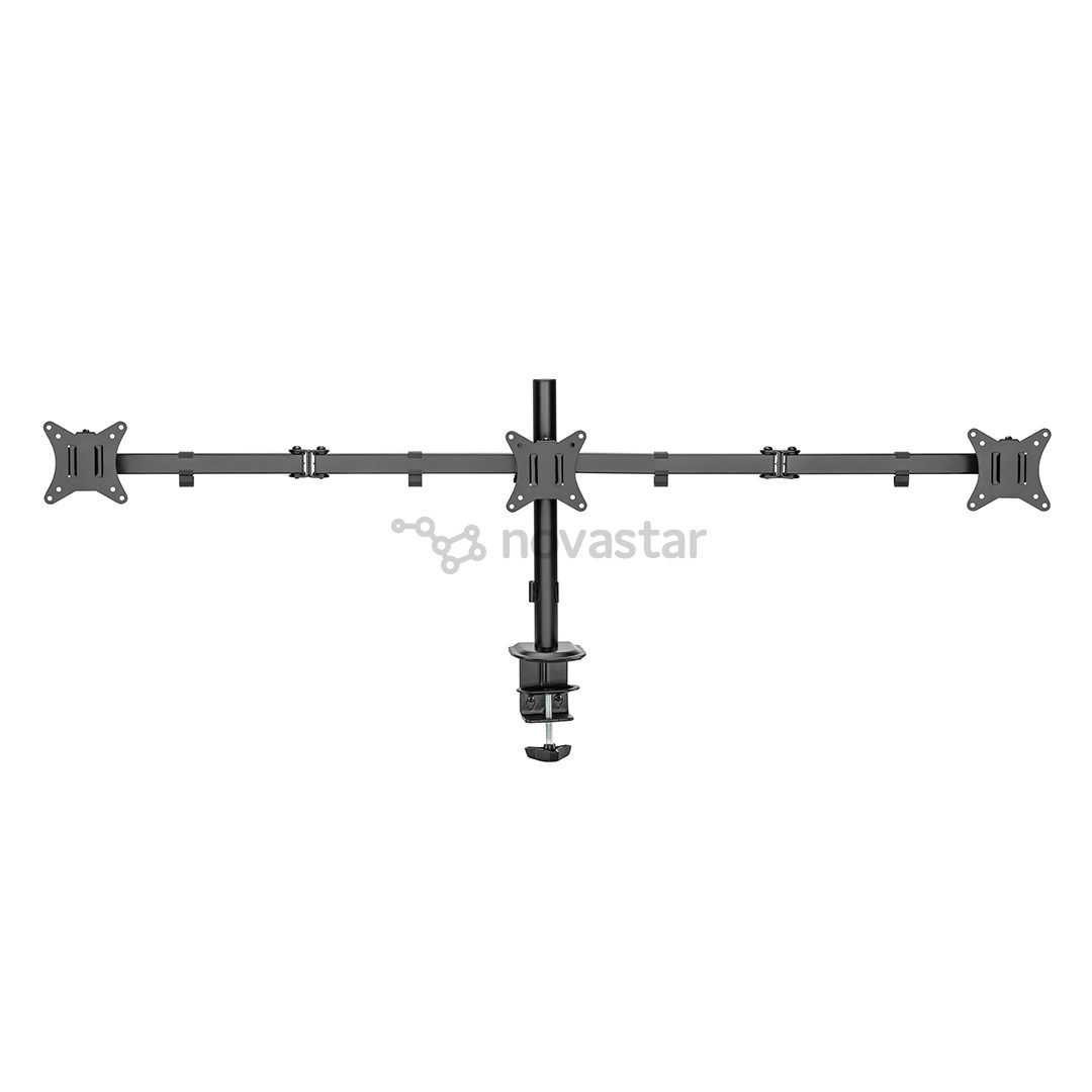 Deltaco Triple Desk Mount, 13-27'', black - Monitor stand
